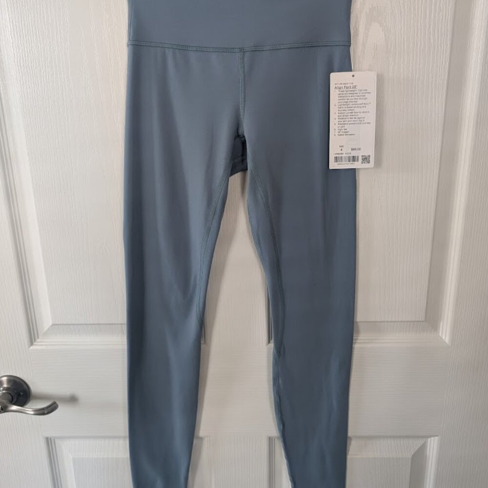 lululemon Align™ High-Rise Pant 28", Sz 4, Aquatic Green, NWT